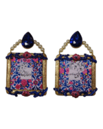 "Beloved Love, all my pretexts begin with you."Handmade Paper Mache Earrings