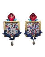 “I said the scent of your hair led the world astray"Handmade Paper Mache Earrings