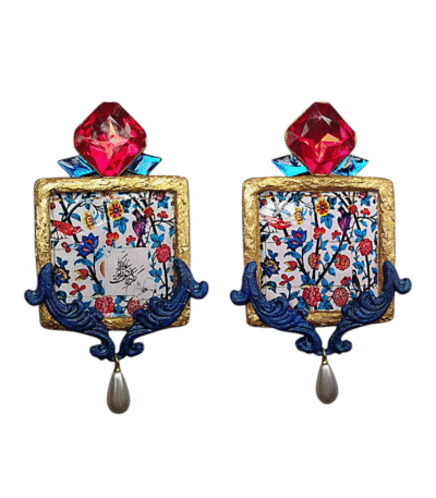 “I said the scent of your hair led the world astray"Handmade Paper Mache Earrings