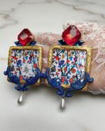 “I said the scent of your hair led the world astray"Handmade Paper Mache Earrings - Image 5