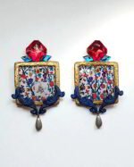 “I said the scent of your hair led the world astray"Handmade Paper Mache Earrings - Image 6