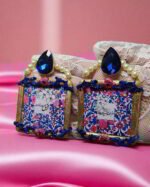 "Beloved Love, all my pretexts begin with you."Handmade Paper Mache Earrings - Image 4
