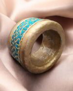 Girih Glow – Handmade Paper Mache Bangle - Image 2