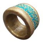 Girih Glow – Handmade Paper Mache Bangle