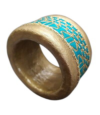 Girih Glow – Handmade Paper Mache Bangle