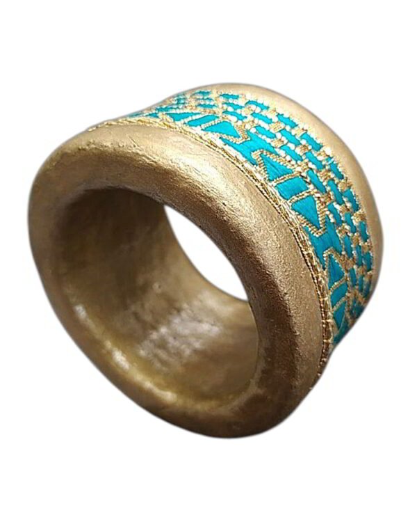 Girih Glow – Handmade Paper Mache Bangle