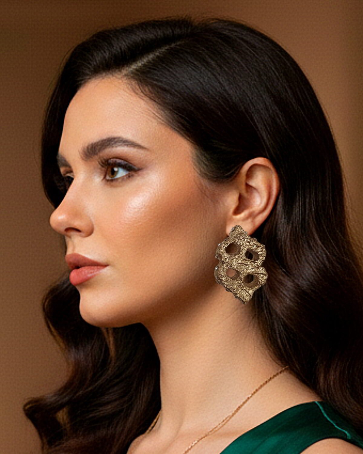 “Two–nothing, yet everything" Handmade Paper Mache Earrings – Weightlight - Image 2