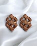 “Two–nothing, yet everything" Handmade Paper Mache Earrings – Weightlight - Image 4