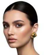 Suntrace Earrings – Handmade Paper Mache – Weightlight - Image 4