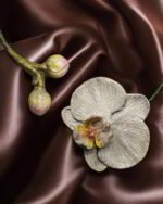 Orchid Necklace – Handmade Paper Mache Earrings - Image 3