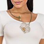 Orchid Necklace – Handmade Paper Mache Earrings