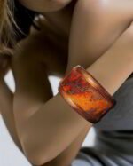 Autumn Bangle – Handmade Paper Mache Bangle - Image 2
