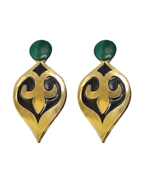 Eternal Cypress Earrings In Gold & Green