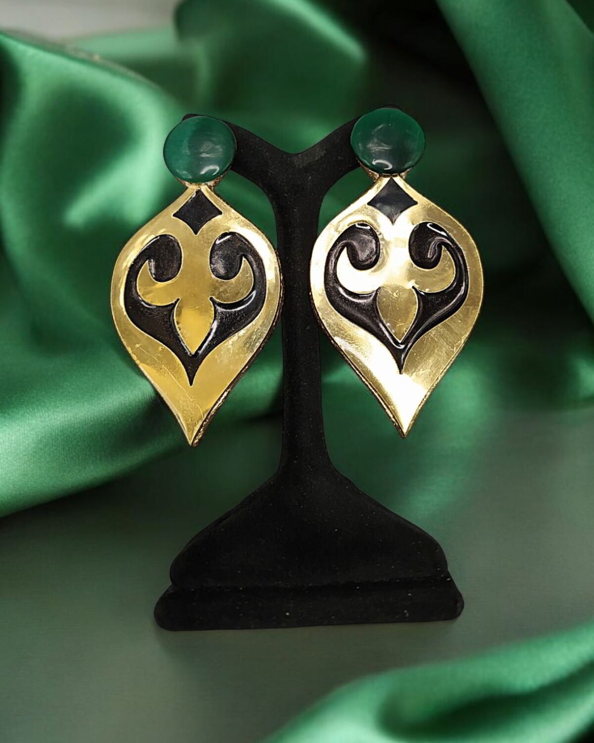 Eternal Cypress Earrings In Gold & Green - Image 4