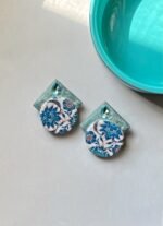 Aurora Glow handmade paper mache earrings