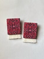 Carpet Earrings handmade paper mache