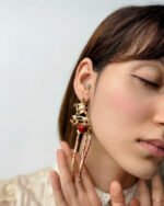 Gold Red Earrings from the hysteria collection code(M-H11-2) - Image 3