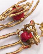 Gold Red Earrings from the hysteria collection code(M-H11-2) - Image 2