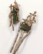 Gold Green Earrings from the hysteria collection code(M-H20-2) - Image 3