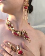 Gold Red Earrings from the hysteria collection code(M-H11-2) - Image 5