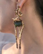 Gold Green Earrings from the hysteria collection code(M-H20-2) - Image 5
