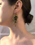 Gold Green Earrings from the hysteria collection code(M-H20-2) - Image 4