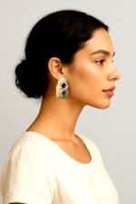 Crown earrings handmade jewelry - Image 2