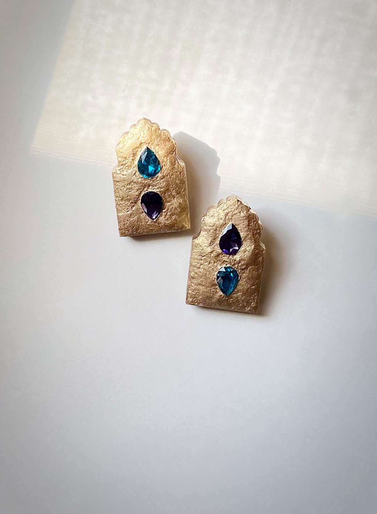 Crown earrings handmade jewelry - Image 3