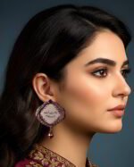 “In pursuit of you, my heart went everywhere.”– Handmade Paper Mache Earrings - Image 2