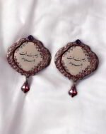 “In pursuit of you, my heart went everywhere.”– Handmade Paper Mache Earrings - Image 4