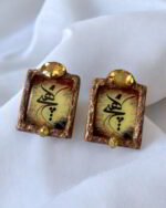 Hich – Handmade Paper Mache Earrings And Necklace Set - Image 5