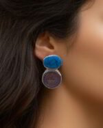Vatan – Handmade Paper Mache Earrings With Pahlavi coins - Image 3
