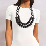 Handmade Paper Mache Patina Necklace And Bangle Set - Image 2