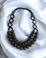 Handmade Paper Mache Patina Necklace And Bangle Set - Image 4