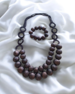 Handmade Paper Mache Patina Necklace And Bangle Set - Image 6