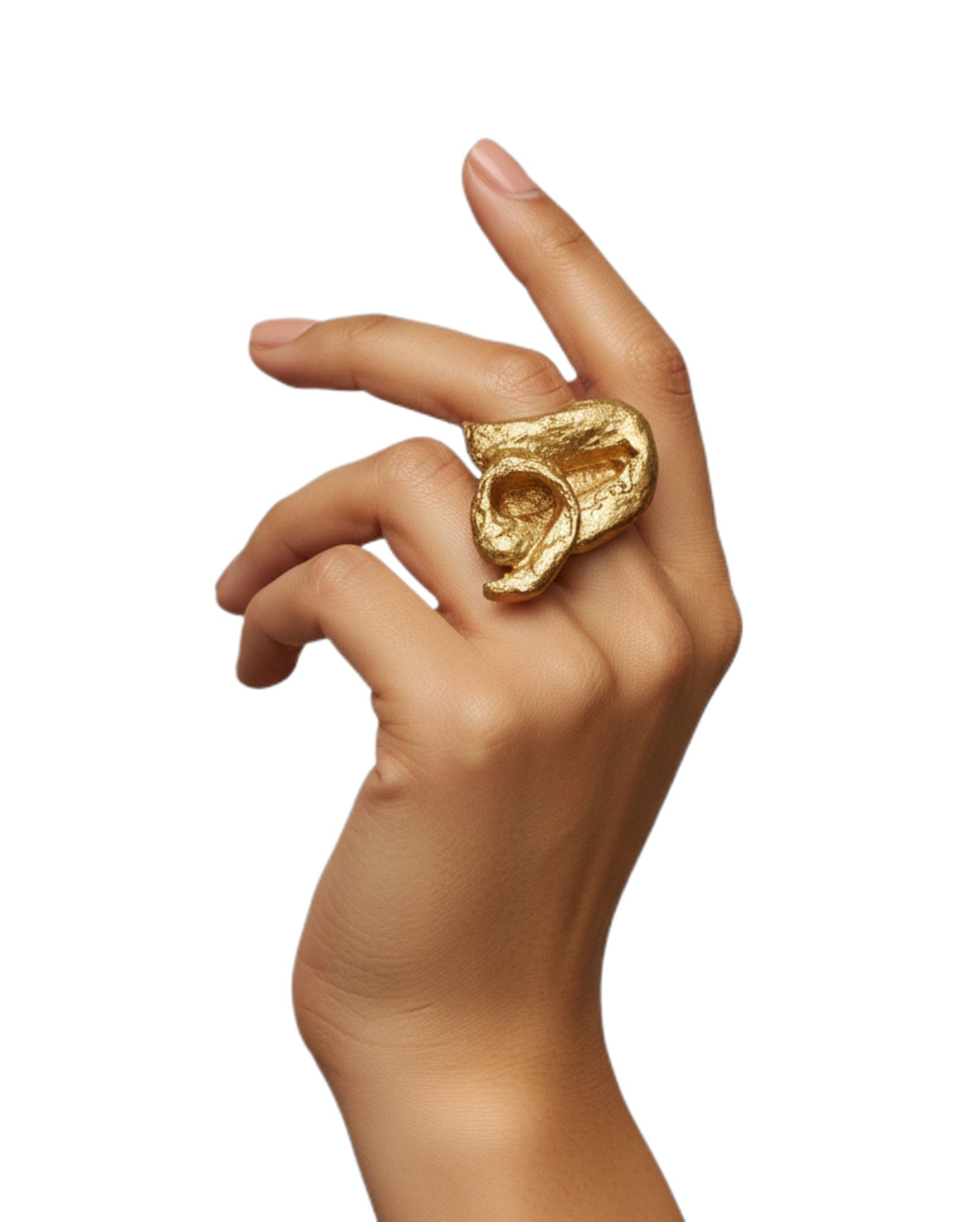 BackgroundEraser_20260211_170451964 The “Nothing” Paper Mache Ring – Bold Sculptural Artwear - Image 1