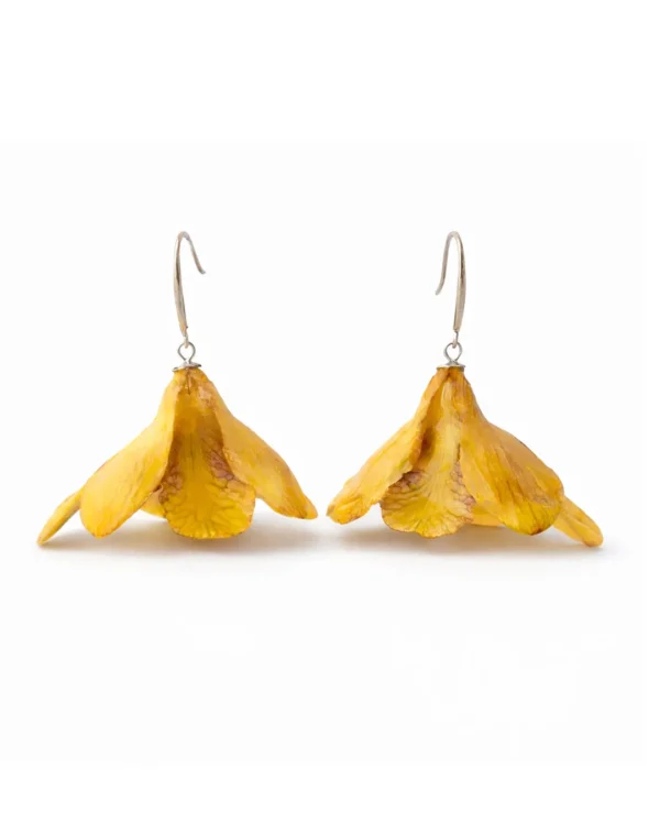 Handmade Dendrobium Orchid Bud Earrings