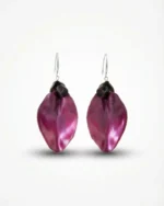 Handmade Natural Flower Petal Drop Earrings