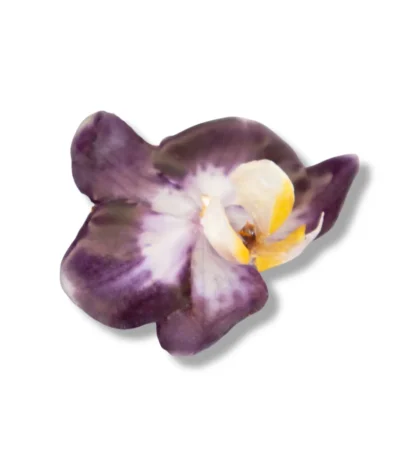Handmade Purple Orchid Brooch with Stainless Steel Pin