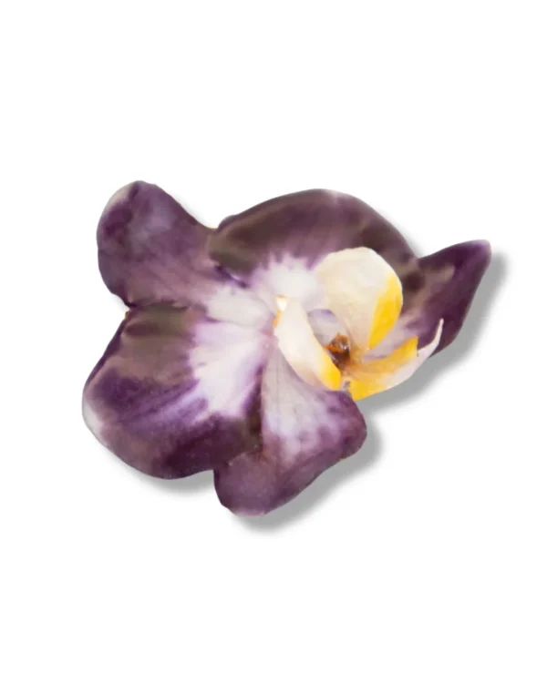 Handmade Purple Orchid Brooch with Stainless Steel Pin