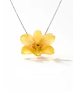 Handmade Real Yellow Dendrobium Orchid Necklace