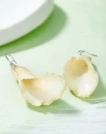 Handmade Real Lemon Calla Lily Earrings With Background1