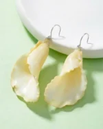 Handmade Real Lemon Calla Lily Earrings With Background2