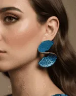 Sema – Handmade Paper Mache Earrings - Image 2