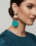 Circle Dance Handmade Paper Mache Earrings - Image 10