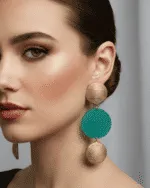 Circle Dance Handmade Paper Mache Earrings - Image 9