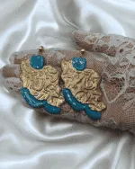 Handcrafted "Vatan" Calligraphy - Paper Mache Earrings - Image 4