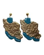 Handcrafted "Vatan" Calligraphy - Paper Mache Earrings