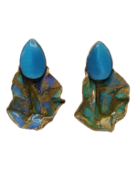 sea Waves  Earrings – Handmade Paper Mache