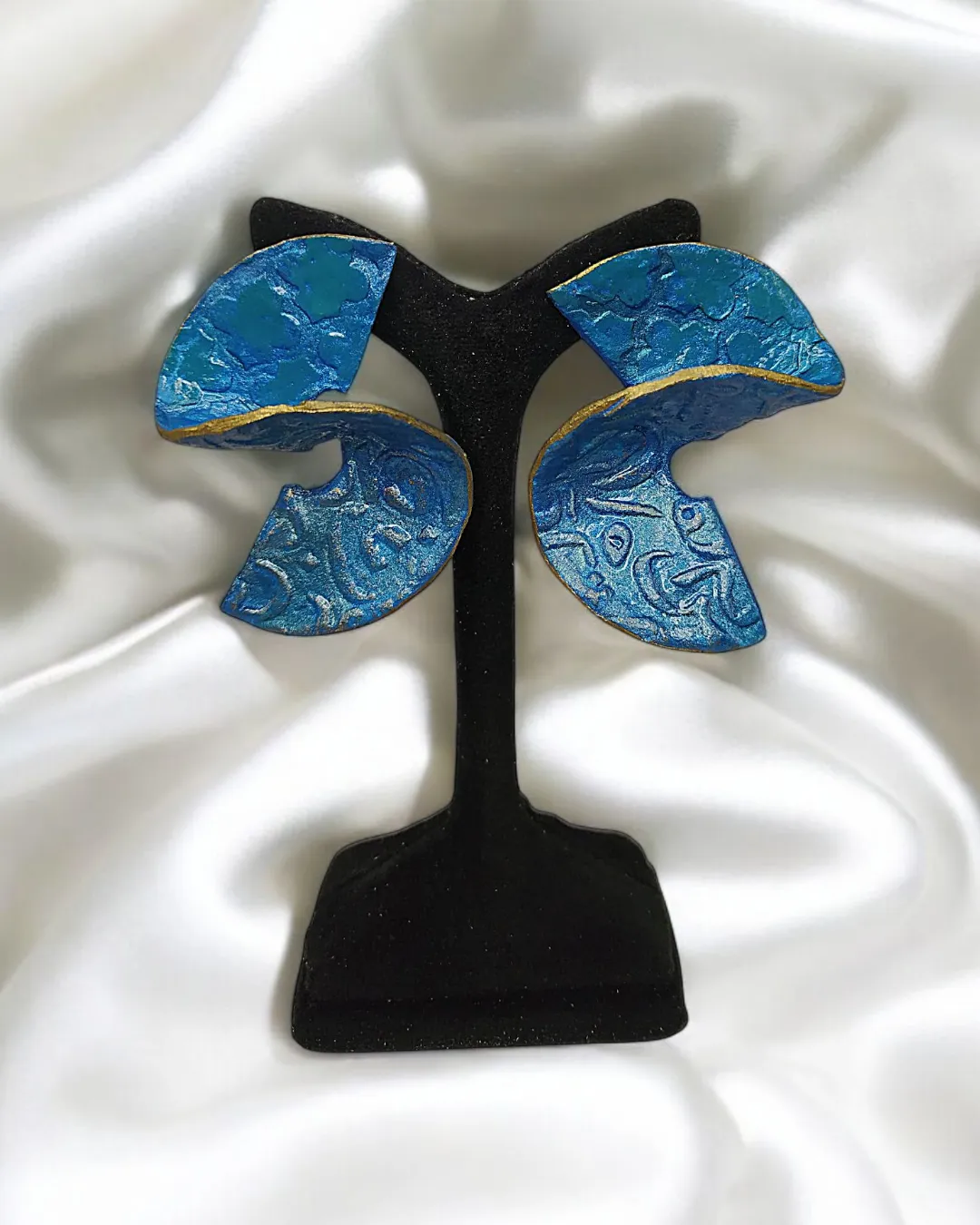 Sema – Handmade Paper Mache Earrings - Image 5